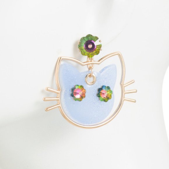 Betsey Johnson KITTY JELLY EARRINGS - Picture 5 of 5